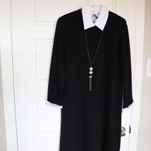 Black jersey shift dress - Size Medium